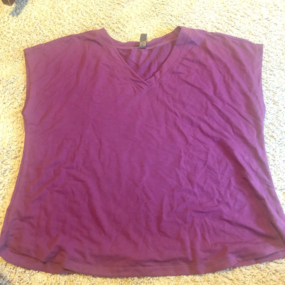 Knit v neck yoga 3x top nwot